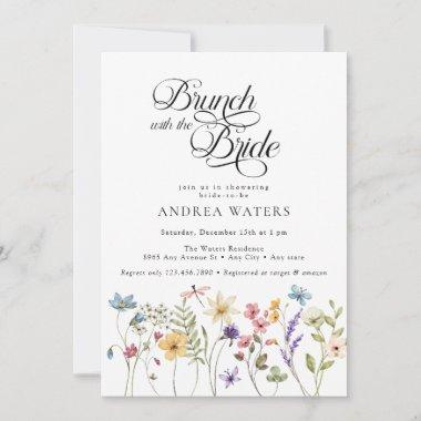 Elegant Wild Flowers | Floral Bridal Shower invita Invitations