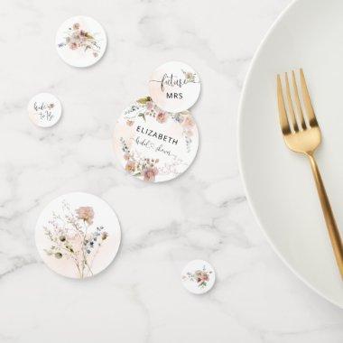 Elegant Wildflower Bridal Shower Table Confetti