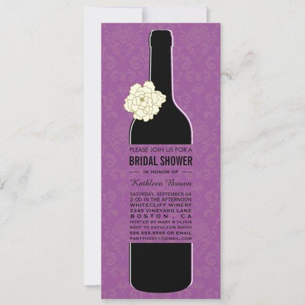 Elegant Wine Bridal Shower Invitations