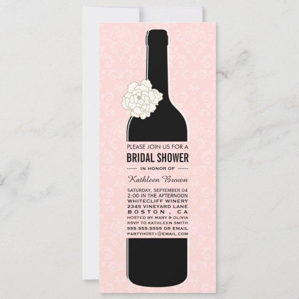 Elegant Wine Bridal Shower Invitations