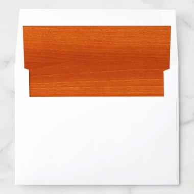 Elite Red Brown Walnut Wood Elegant Template Envelope Liner