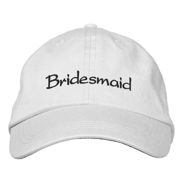 EMBROIDERED BRIDESMAID WEDDING CAP