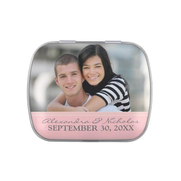Engagement Photo Wedding Favor Tins (pink)