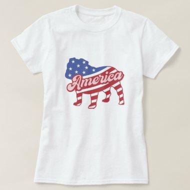 English Bulldog Mom T-Shirt For Girls and Ladies