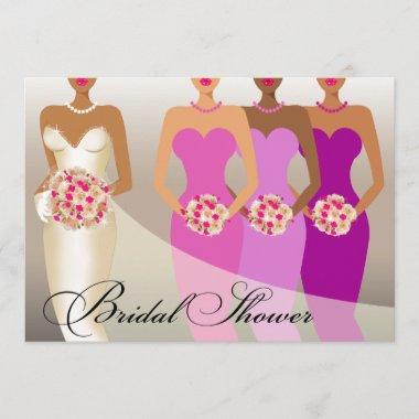 ETHNIC BRIDE Bridal Shower | purple Invitations