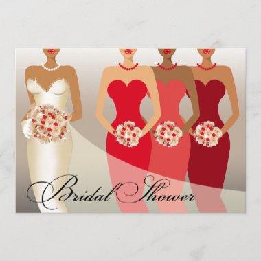 ETHNIC BRIDE Bridal Shower | red II Invitations