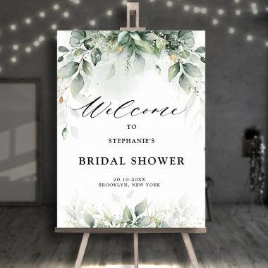 Eucalyptus Greenery Gum Bridal Shower Welcome Poster