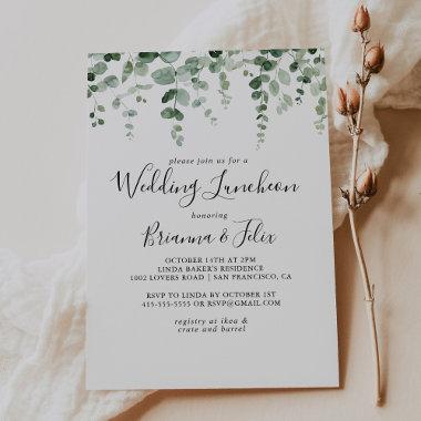 Eucalyptus Wedding Luncheon Bridal Shower Invitations