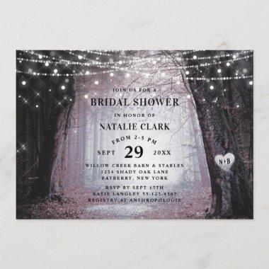 Evermore | Enchanted Forest Mauve Bridal Shower Invitations