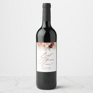 Exotic Bridal Shower Hostess Thank You Gift Wine Label