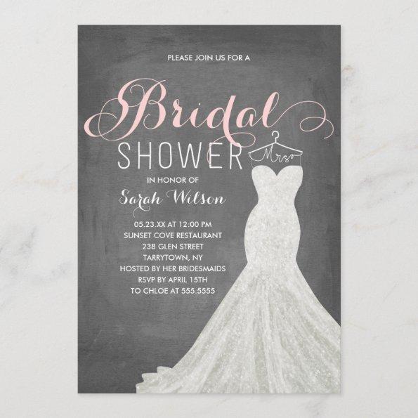 Extravagant Dress Chalkboard | Bridal Shower Invitations