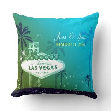 Fabulous Las Vegas Wedding Couple Keepsake Throw Pillow