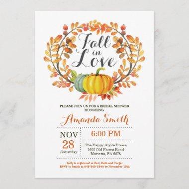 Fall Bridal Shower Invitation Invitations Pumpkin