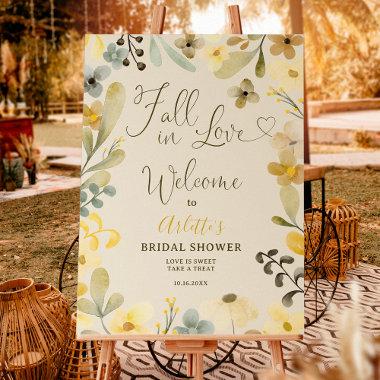 Fall in love floral autumn welcome bridal shower foam board