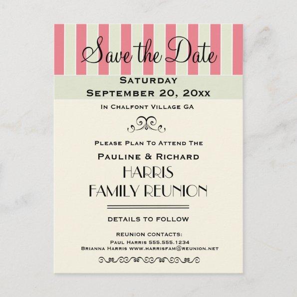 Family Reunion or Party Cream Rose Save the Date Announcement PostInvitations