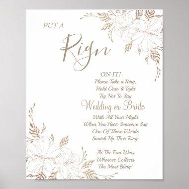 Fancy Lines Put a Ring bridal shower game sign