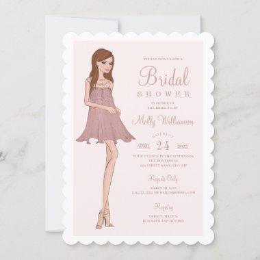 Fashion Bride Bridal Shower Invitations