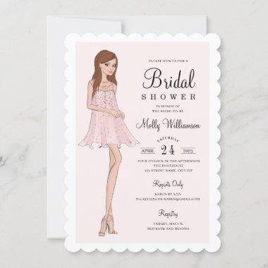Fashion Bride Bridal Shower Invitations