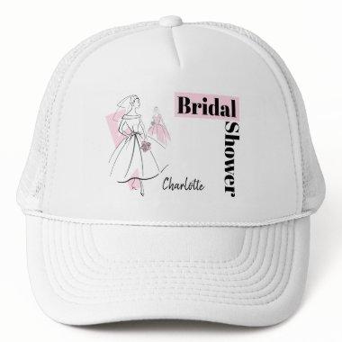 Fashion Bride Pink Group Bridal Shower hat