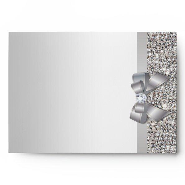 Faux Silver Sequins with Return Address Envelope