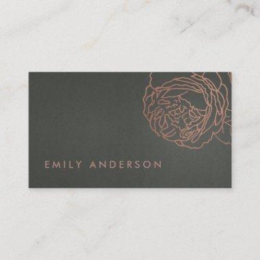 FAUX SILVER STEEL GREY BLUSH PINK ROSE GOLD FLORAL BUSINESS Invitations