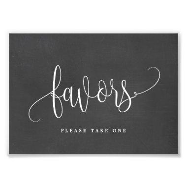 Favors Sign Choose Your Size - Chalkboard