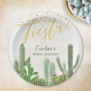 Fiesta Cactus Taco Bout Love Bridal Shower Paper Plates