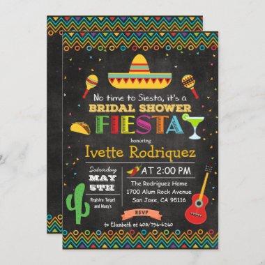 Fiesta Mexican Bridal Shower Chalk Invitations