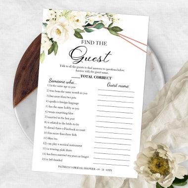 Find The Guest Game Greenery Bridal Shower Flyer