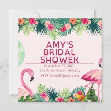 Flamingo Bridal Shower Invitations