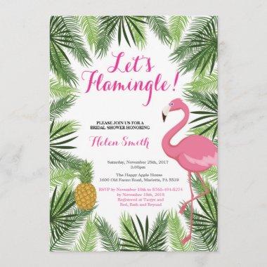 Flamingo Bridal Shower Invitations Let’s Flamingle