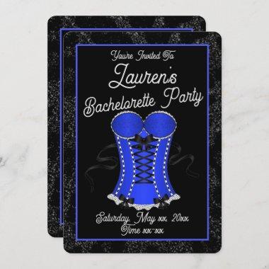 Flirty Blue Corset Invitations