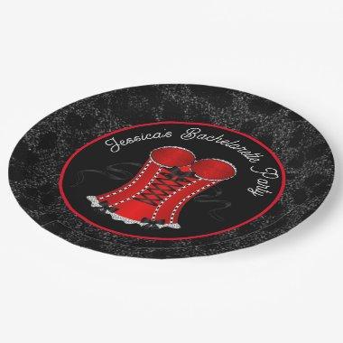 Flirty Red Corset Paper Plates