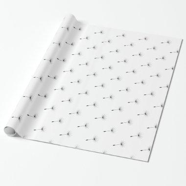 Floating Dandelion Seeds Wrapping Paper
