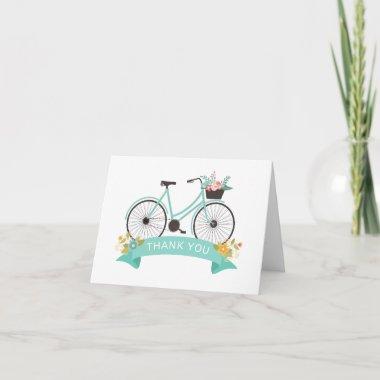 Floral Bicycle Pastel Chic Mint Thank You
