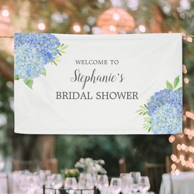 Floral Blue Hydrangea Bridal Shower Banner