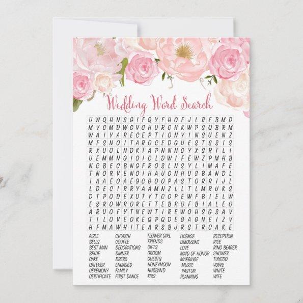 Floral Bridal Shower Word Search Game