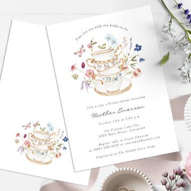 Floral Bridal Tea Invitations