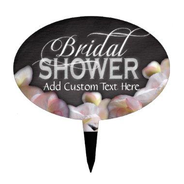 Floral & Chalkboard Bridal Shower Cake Topper