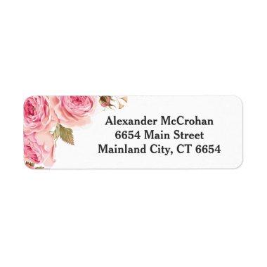 Floral Flower Watercolor Return Address Label