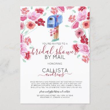 Floral Mailbox Watercolor Bridal Shower by Mail Invitations