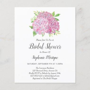 Floral Pink Hydrangea Bouquet Budget Bridal Shower