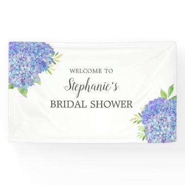 Floral Purple Hydrangea Bridal Shower Welcome Banner