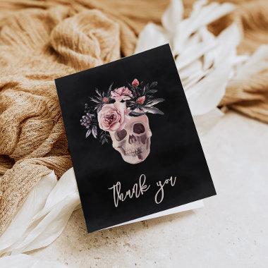 Floral Skull Thank You Invitations