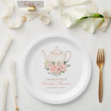 Floral Tea Party Bridal Shower Paper Plates