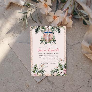 Floral Tiles | Moroccan Tropical Bridal Shower Invitations
