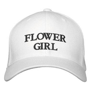 Flower Girl black white elegant Chic wedding tribe Embroidered Baseball Cap