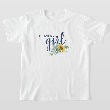 Flower Girl Sunflower Wedding T-Shirt