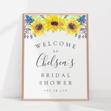 Flowerfields | Sunflower Bridal Shower Welcome Poster