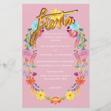 Folkart Flower Fiesta Wedding Invitations Boda